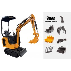 Minikoparka z osprzętem